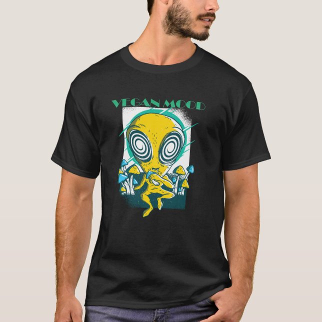Camiseta Vegan Mood Psychedelics Alien (Anverso)
