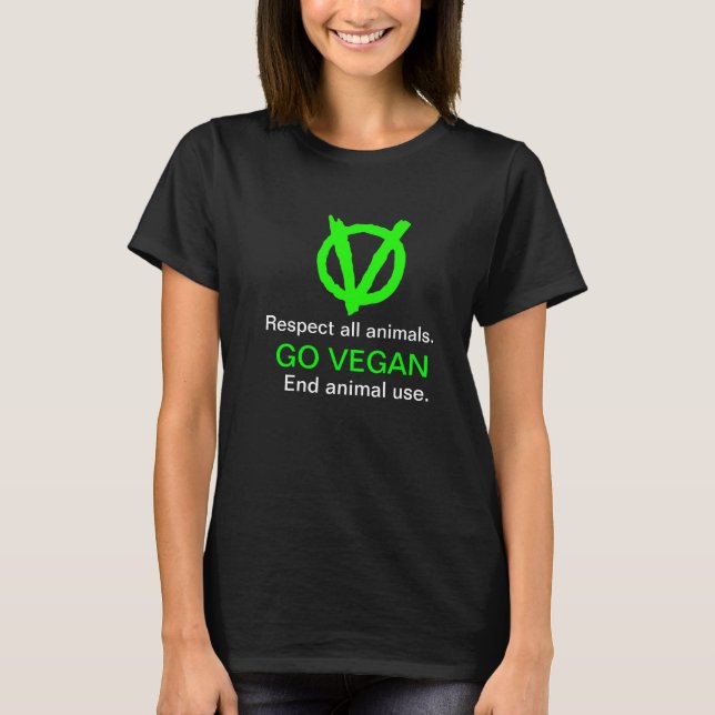 Camiseta ¡VEGAN! ¡Mostrar el logo de la Revolución Vegan! (Anverso)