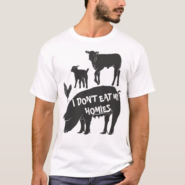 Camiseta Vegan, no me como a mis casas (Anverso)