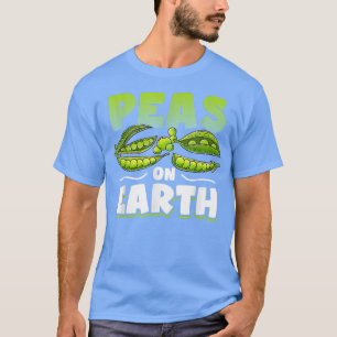 Camiseta Vegan Peas en la Tierra Funny Vegetarian Vegetaria