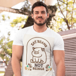 CAMISETA VEGAN PIG T-SHIRTS VEGETARIAN TEES