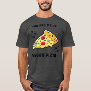 Camiseta Vegan Pizza Funny Foodie Junk Food Avers Vegetari