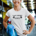 Camiseta Vegan Plant Powered Muscle Weights Vegetariano<br><div class="desc">Este diseño fue creado a través del arte digital. Puede cambiar el estilo de esta camisa eligiendo Más > bajo la opción de estilo. Se puede personalizar en el área de proporcionar o personalizar eligiendo la opción de hacer clic en el personalizar y cambiando el nombre, las iniciales o las...</div>