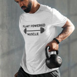 Camiseta Vegan Plant Powered Muscle Weights Vegetariano<br><div class="desc">Este diseño fue creado a través del arte digital. Puede cambiar el estilo de esta camisa eligiendo Más > bajo la opción de estilo. Se puede personalizar en el área de proporcionar o personalizar eligiendo la opción de hacer clic en el personalizar y cambiando el nombre, las iniciales o las...</div>