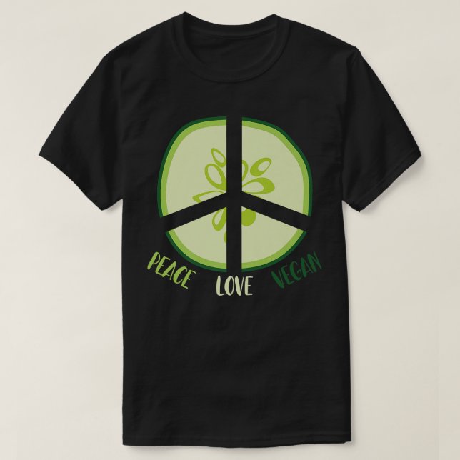 Camiseta Vegan por el amor de la paz (Diseño del anverso)