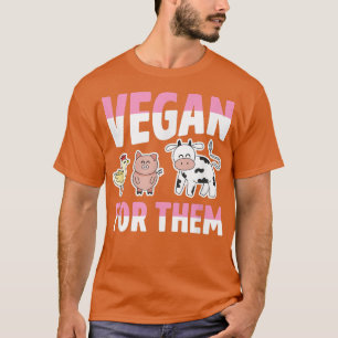 Camiseta Vegan Por Ellos Animales De Granja Ética De Pollo 