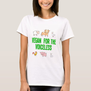 Camiseta Vegan por los lindos animales personalizados sin v