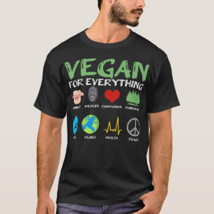 Camiseta Vegan Por Todo Los Animales Planeta Salud Vega