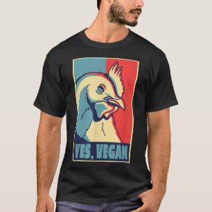 Camiseta Vegan Poster Art, Vegans & Vegetarian Pollo Fu