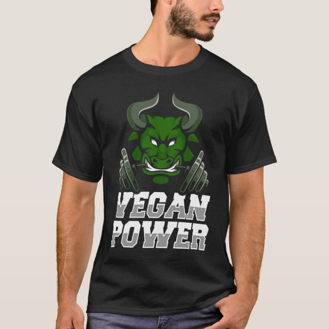 Camiseta Vegan Power Bull (Anverso)