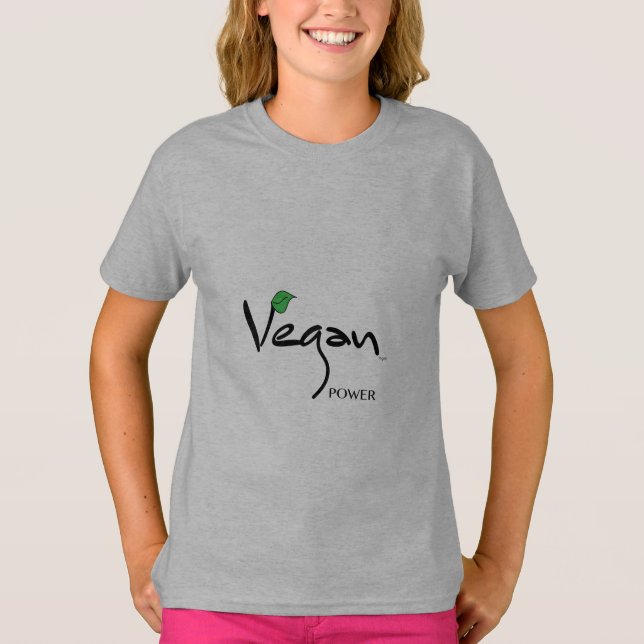 Camiseta Vegan Power con Green Leaf Guay (Anverso)