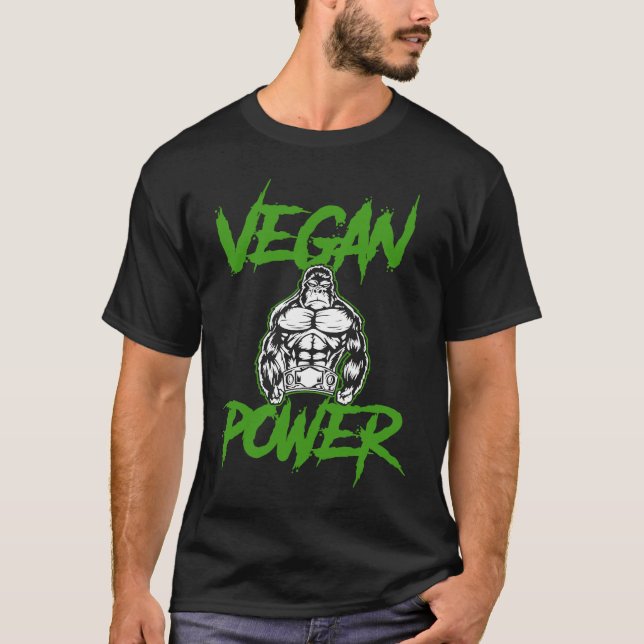 Camiseta Vegan Power Gorilla (Anverso)