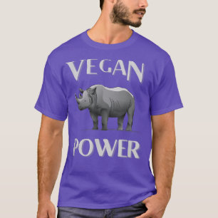 Camiseta Vegan Power Rhino Gym Tee Para Vegans Y V