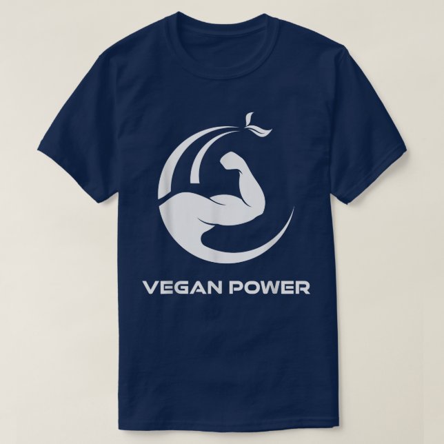 Camiseta Vegan Power Vegan Vegetarian Muscles Bestia En Fit (Diseño del anverso)
