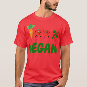 Camiseta Vegan Power Vegetarian Plant Carrot Tomate 100 Veg