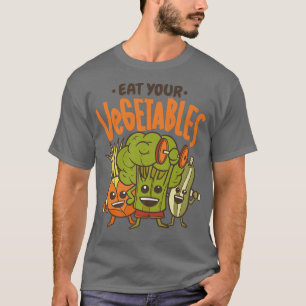 Camiseta Vegan Power Vegetarian Planta Broccoli Bodybuildin