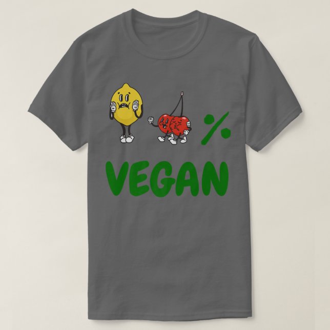 Camiseta Vegan Power Vegetarian Planta Citrus Cherry 100 Ve (Diseño del anverso)