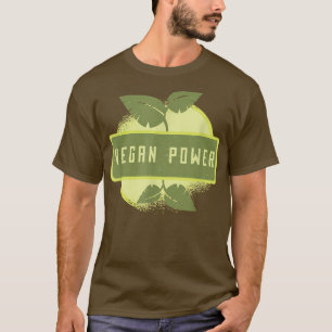 Camiseta Vegan Power Vegetarian Planta de Apple Bodybuildin