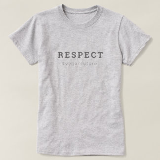 Camiseta Vegan RESPECT Typografía Mínima Simple Moderna
