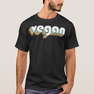 Camiseta Vegan retro estilo arcoiris tipográfico estilo fal