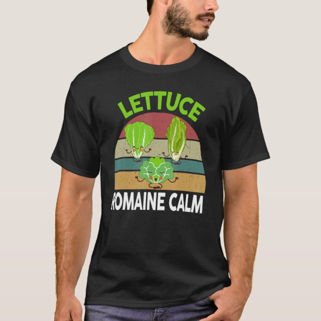 Camiseta Vegan-Shirt Lettuce Romaine Calm Vegetarian Gift F (Anverso)