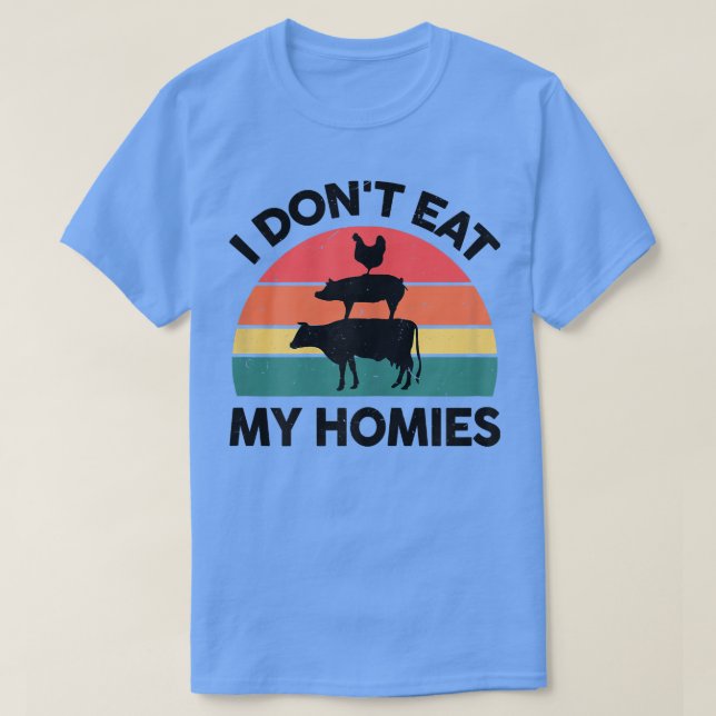 Camiseta Vegan-Shirt No como verduras en mi casa (Diseño del anverso)
