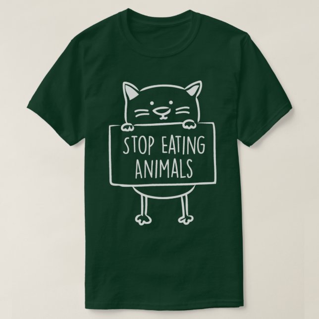 Camiseta Vegan stop eating animals  pro veganism  vegans  (Diseño del anverso)