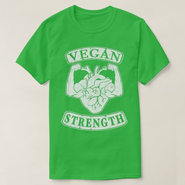 Camiseta Vegan Strength Cardiovascular Designs For Omnivore (Diseño del anverso)