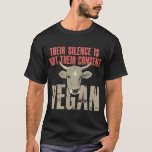 Camiseta Vegan su silencio no es su vegetaria de consentimi