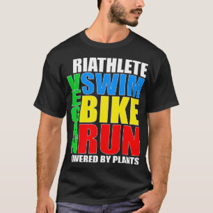 Camiseta Vegan Triathlete Swim Bike Run