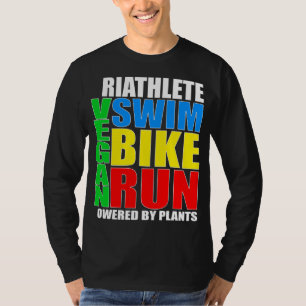 Camiseta Vegan Triathlete Swim Bike Run