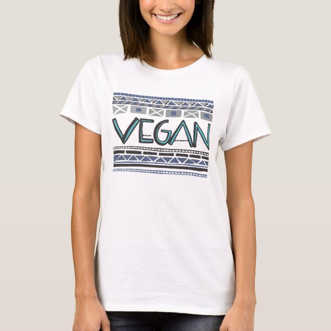 Camiseta Vegan/Tribal print (Anverso)