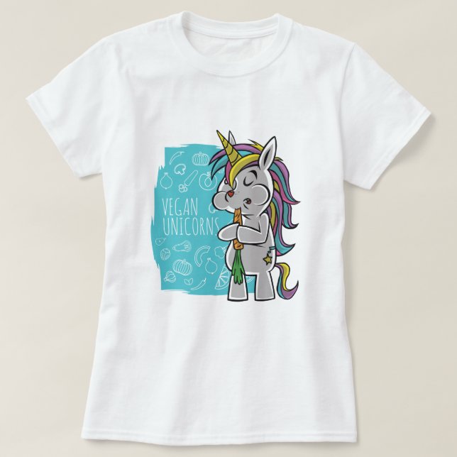 Camiseta Vegan Unicorns (Diseño del anverso)