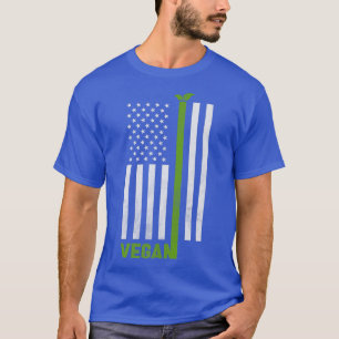 Camiseta Vegan USA Bandera Americana Vegetariana Lover P