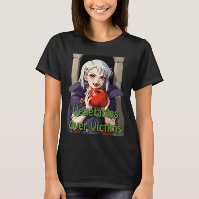 Camiseta Vegan Vampire Funny Plant Based Appartal (Anverso)