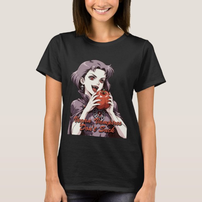 Camiseta Vegan Vampire Funny Plant Based Appartal (Anverso)