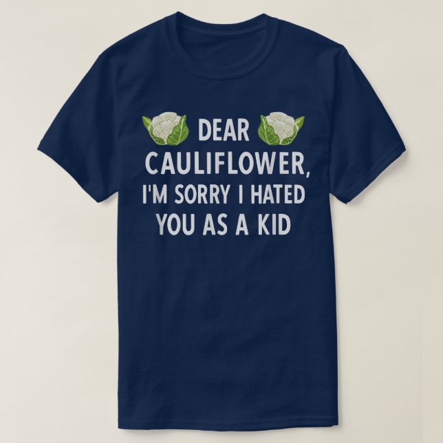 Camiseta Vegan Vegetable Veggies Funny Vegetarian Cauliflow (Diseño del anverso)