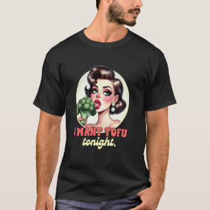 Camiseta Vegan Vegetarian Broccoli Basado En Quiero Tofu