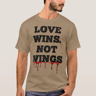 Camiseta Vegan Vegetarian Organic Vegan love wins not wings