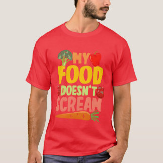 Camiseta Vegan Vegetarier My Food Doesnt Scream retro