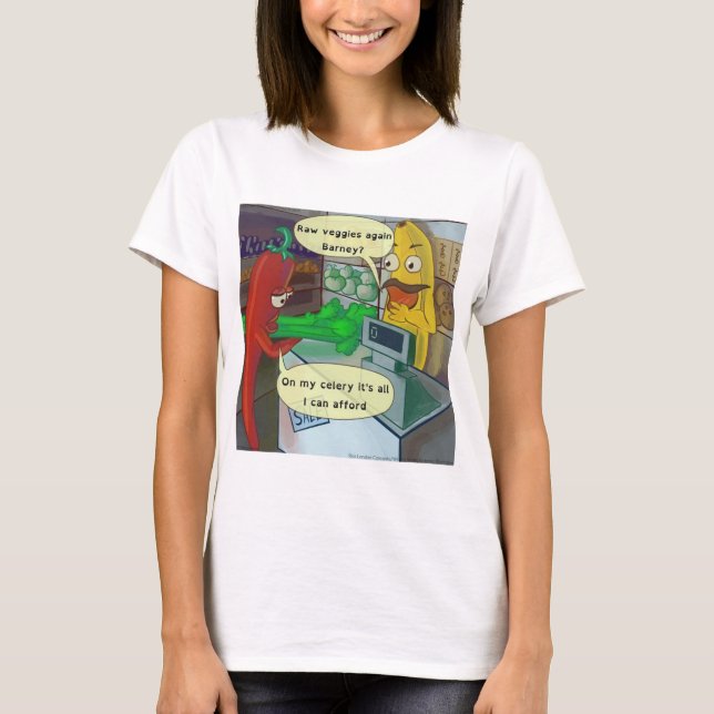 Camiseta Vegan Veggie Shopping Tees de Rick London (Anverso)