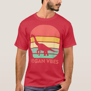Camiseta Vegan Vibes Dinosaurio Vegetariano Planta de Vegan