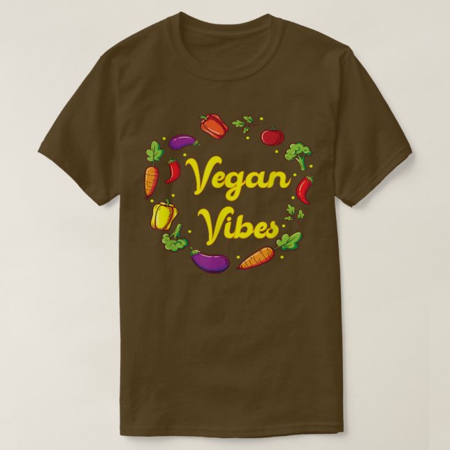 Camiseta Vegan Vibes Funny Vegan (Diseño del anverso)