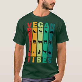 Camiseta Vegan Vibes Herbivore Vegetarian Retro Vinatge Sty
