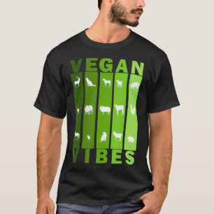 Camiseta Vegan Vibes Shirny Gracioso Retro Vegetariano Ir V