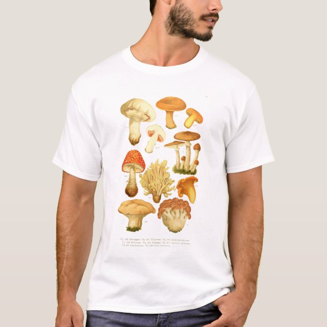 Camiseta Vegan Vintage Mushroom (Anverso)