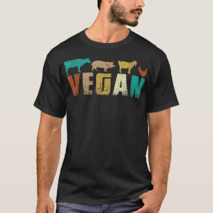 Camiseta Vegan, Vintage Vegetarian Retro Style