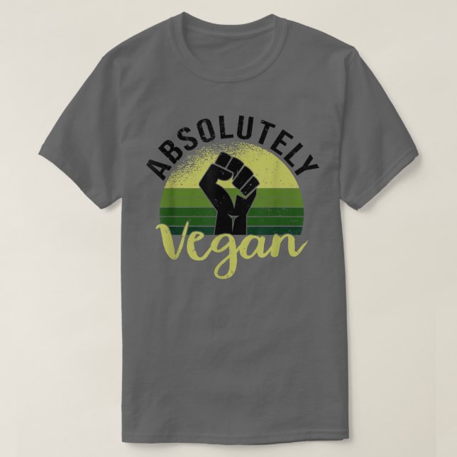 Camiseta Vegan y Vegetariana Funny Absolutamente V (Diseño del anverso)