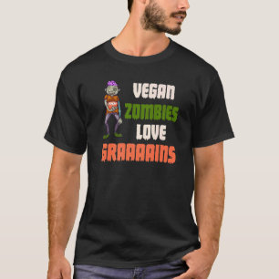 Camiseta Vegan Zombies aman los cereales zombi Halloween Ve