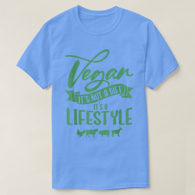 Camiseta Veganismo, no es dieta, es un vegan estilo de vida (Diseño del anverso)